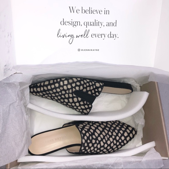 NWT Jenni Kayne Genuine Calf Hair Mule in Black Honey Giraffe Size 6 avail - Picture 11 of 14